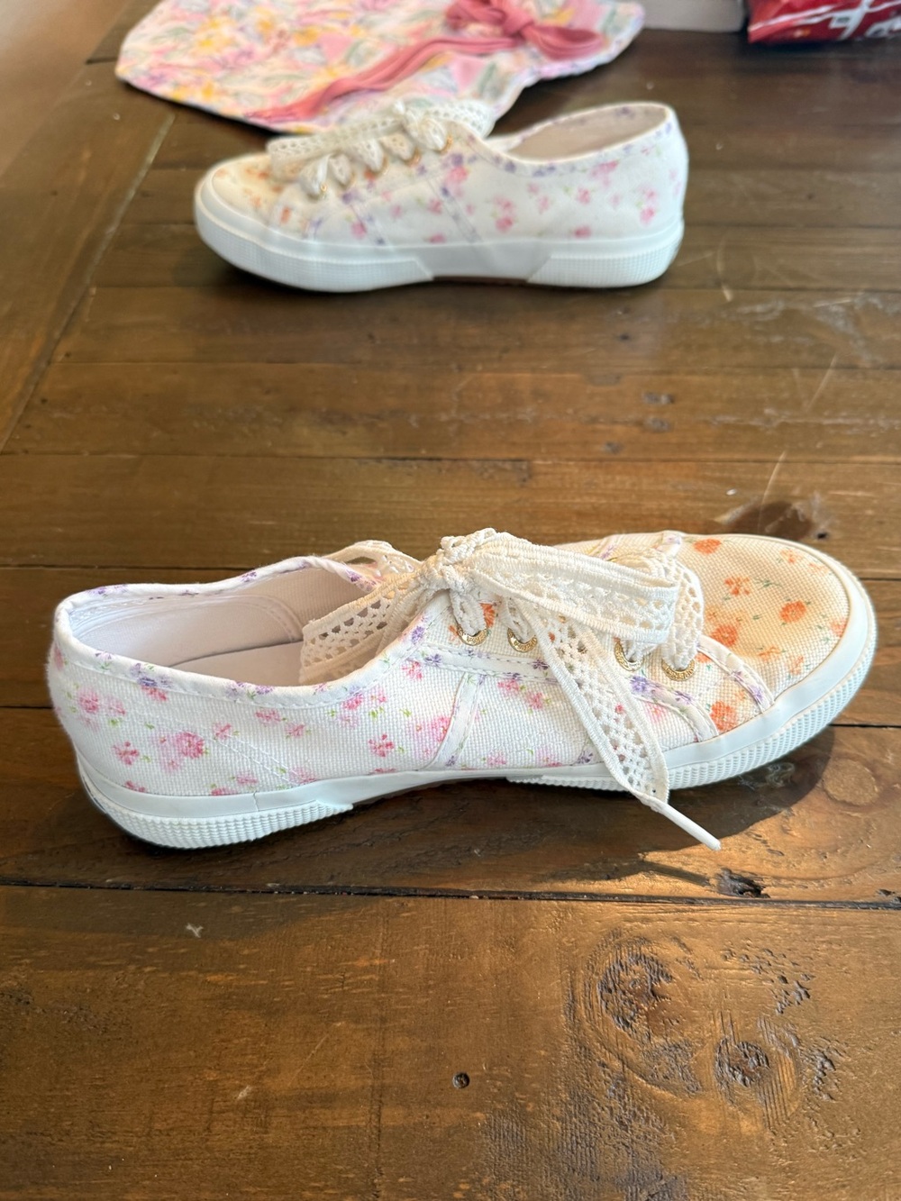 LoveShackFancy x Superga 2750 in Fruit Bliss Flowers Mix Floral Sneaker 7.5 38 - Picture 11 of 14